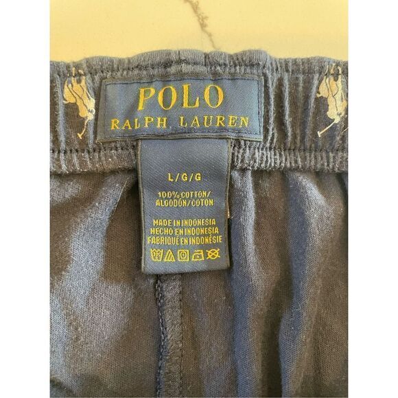 Polo Ralph Lauren Allover Pony Pajama Pant Navy Men’s Sz L - Picture 5 of 6